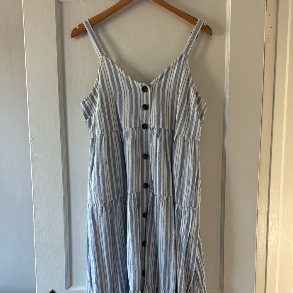 Denver Hayes | Blue and White Striped Dress